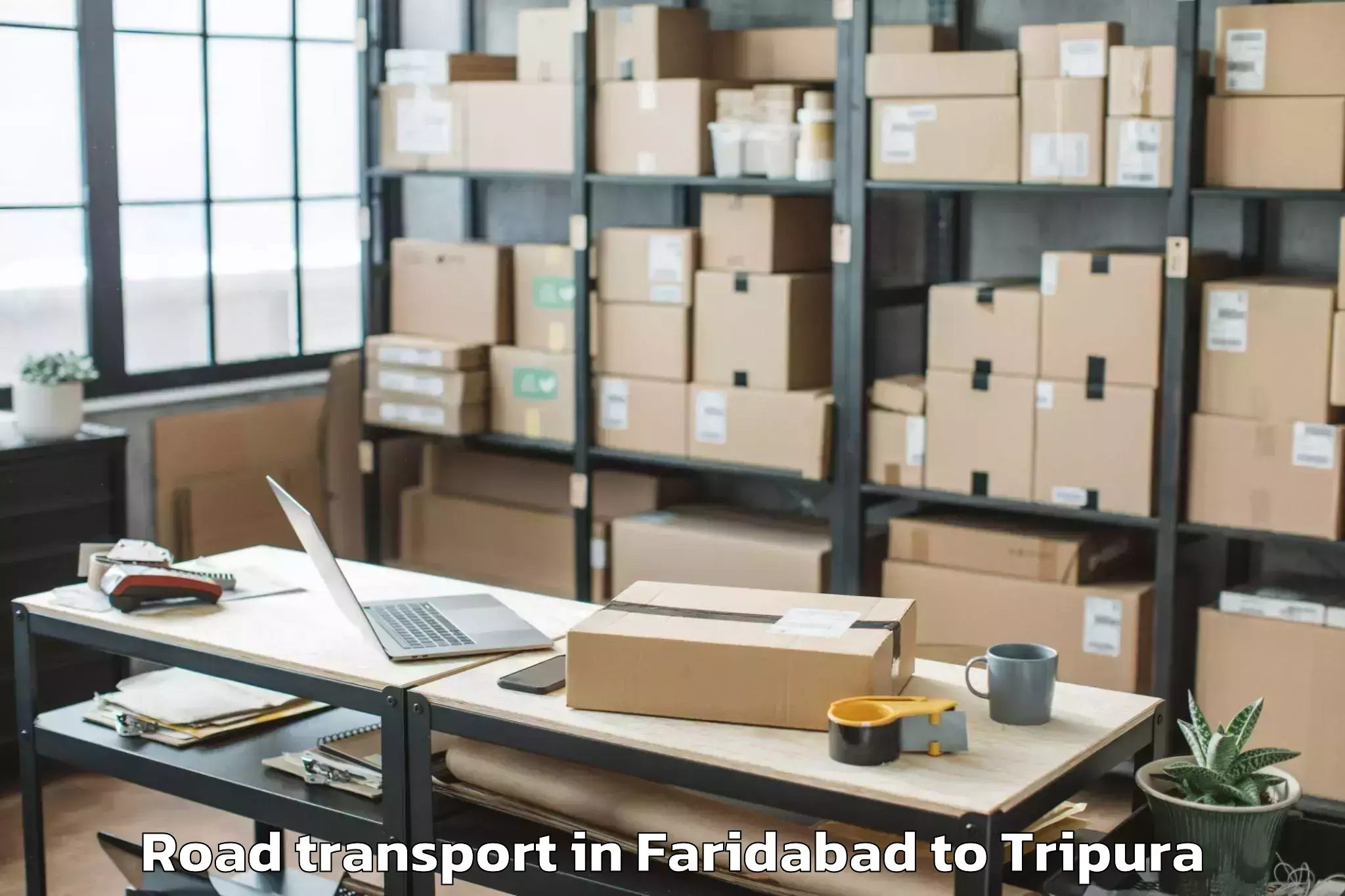 Faridabad to Teliamura Road Transport